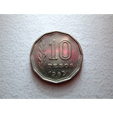 Moneda Argentina 10 Pesos 1963 Resero Gaucho Caballo Boedo