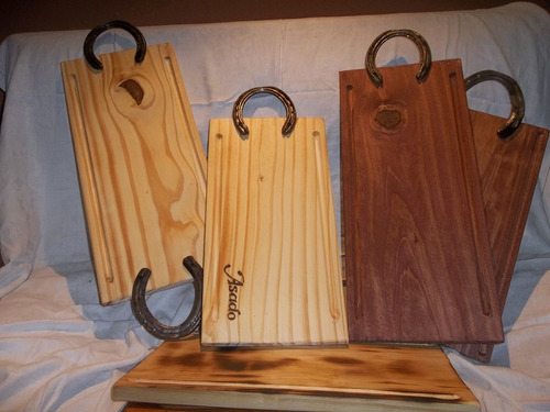 Tablas Asado Madera, 2 Herraduras ,copetin,plato X 20 Unid.