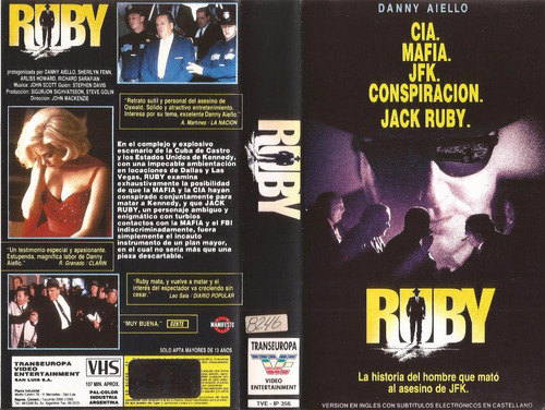 Ruby Vhs Danny Aiello Sherilyn Fenn Tobin Bell Jfk 1992