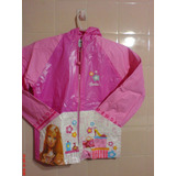 Barbie Impermeable-piloto Para Niña Talle Nº 6 En Rosa-unico