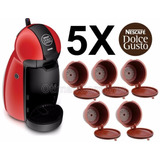 5 Capsulas Dolce Gusto Reutilizável Marrom Refil Filtro Caf