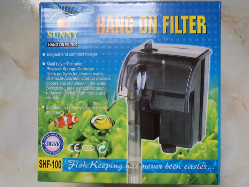 Filtro De Cascada Sunny Shf-100 P/acuarios 20-60l Envio Incl