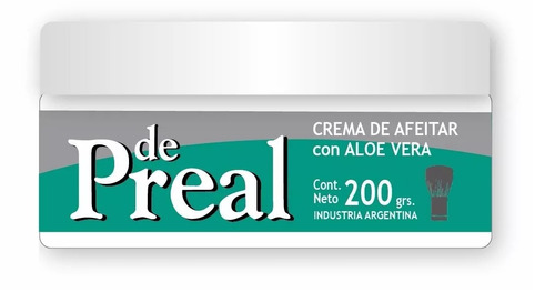 Crema De Afeitar De Preal Aleo Vera  200g Distr. Oficial Perfumeria Family