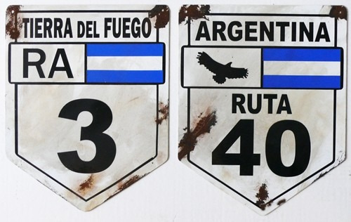 Chapa Carteles Antiguo Chico Ruta 3 32x25cm Tierra Del Fuego