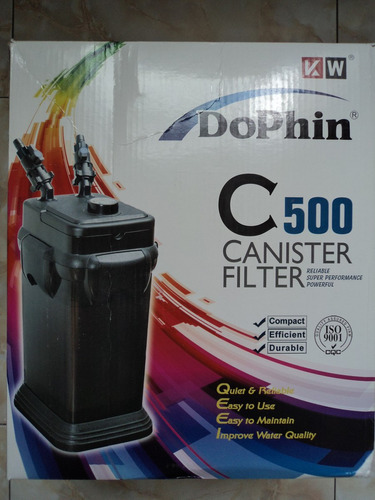 Filtro Canister Dolphin C500 Acuario 100-180litros 1070l/h