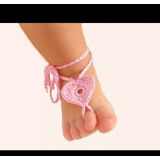 Sandalia Bebe Pies Descalsos,tejidas Crochet 2 Pares