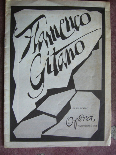 Flamenco Gitano / Programa Teatro Opera / 1986