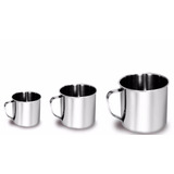 Kit 3 Caneca Inox Capacidade De 1,2 Litros, 650ml E 200ml