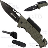 Canivete Tatico Militar Aço Inox 420 Bushcraft Pederneira