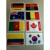 Adesivos Resinados Das Bandeiras Do Brasil, Países E Estados