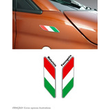 Adesivo Bandeira Italia Resinada Fiat 500 Paralama Preço Par
