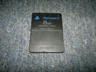 Memory Card Original De 8mb Para Play Station 2,color Negro.
