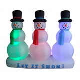 Inflable Iluminable De Navidad Muñeco De Nieve 6 Pies Altura