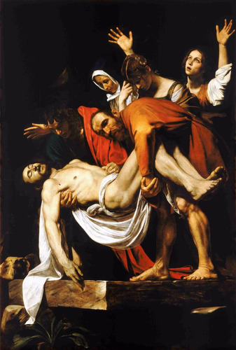 Lienzo Canvas Arte Sacro Entierro De Cristo Caravaggio 50x70