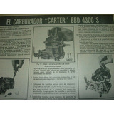 Clipping Mecanica Automoviles 2p Carburador Carter Bbd4300s