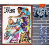 Nba Los Angeles Lakers Campeon 1972 Poster Vintage Enmarcado