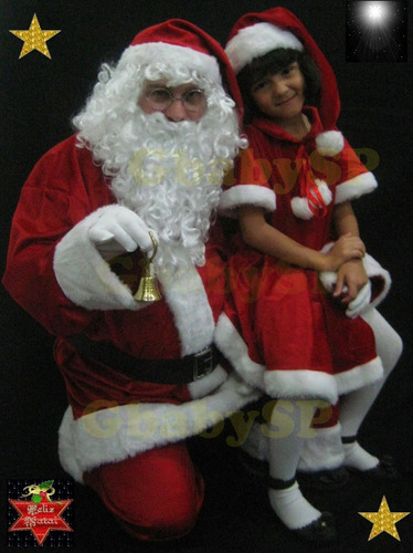 Fantasia Papai Noel Profissional Veludo Roupa Noel Completa