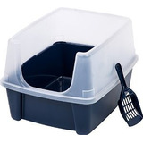 Iris Open Top Litter Box Con Escudo Y Scoop