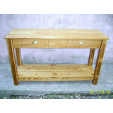 Mesa De Pinotea Arrime Rustica 2 Cajones 1,40 X 0,45