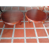 Mesa Auxiliar En Madera Cedro Tallada Antigua Precio X C/u