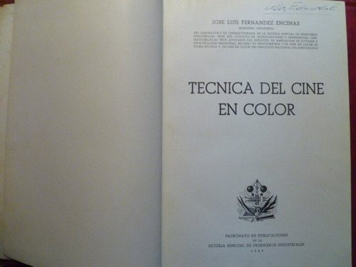 Tecnica Del Cine En Color De Jose Luis Fernandez Encimas
