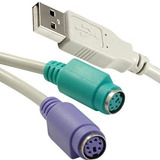 Cable Adaptador De Ps2 A Usb Para Teclado Y Mouse