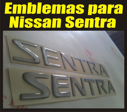 Emblema 3d Para Trasero Para Nissan Sentra Foto 2