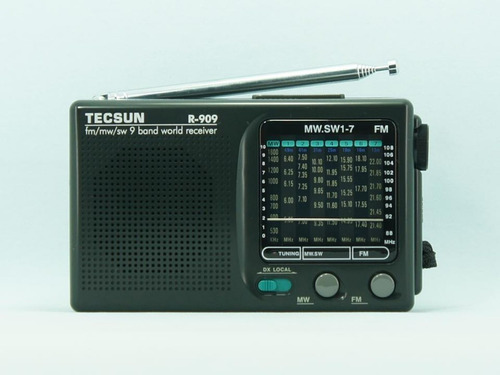 Rádio Tecsun R-909 Am Fm Sw Multibanda Alta Sensibilidade.