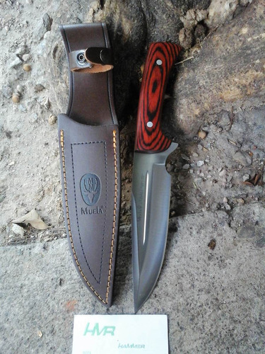 Cuchillo Muela Jabali 17e Madera Original Español Hoja 17cm!