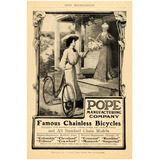 Lienzo Canvas Arte Bicicleta Antigua Pope Mfg 1904 75x50