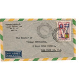 Envelope Data 1ª Dia  Recife P/ Ny 1945 - Env053