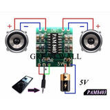 Kit 50 Mini Amplificador 2x3w 5v Classe D Pam 8403 Arduino