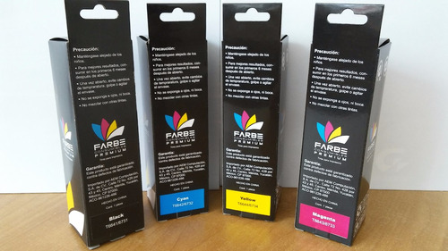 4 Botes Tinta Color Farbe Compatible T664 Para Epson