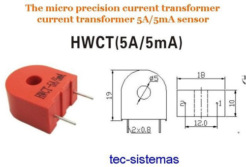 Sensor De Corriente 5a Ac Hwct  Arduino Pic Avr Split Core