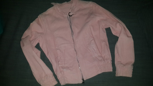 Campera Bomber Corderoy Rosa Mujer Talle 1