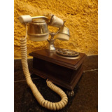 Antigo Telefone Base Em Madeira - R 0271