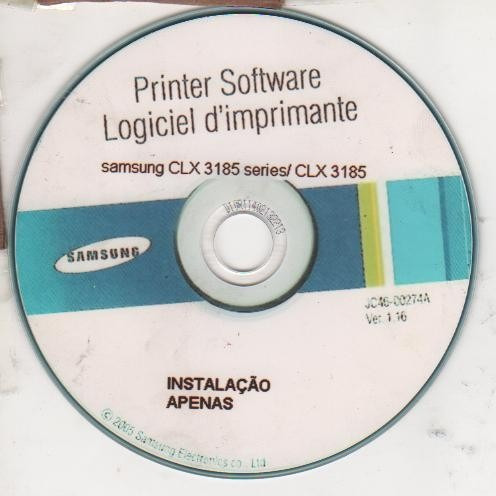 Cd De Instalação Para Impressora Samsung Clx 3185