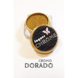Polvo Efecto Cromo, Chrome Effect Nails Powder. Dorado