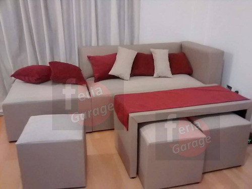 Sillon Esquin + Camast + Mes+ 2puf +3 Almoh Chenille Y Eco