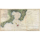 Lienzo Tela Mapa De Zihuatanejo México 1745 Plano Carta