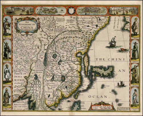 Lienzo Tela Canvas Arte Mapa China Y Japón 1626 Cartografía