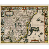 Lienzo Tela Canvas Arte Mapa China Y Japón 1626 Cartografía
