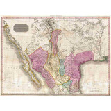 Lienzo Canvas Mapa Sur California Texas Lousiana 1818 50x68