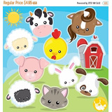 Kit Imprimible Granja Animalitos Imagenes Clipart Cod 41