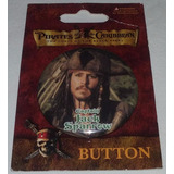 Piratas Caribe Capitão Jack Sparrow Button Bótom Pérola Negr