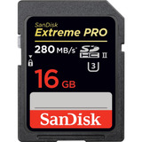 Sandisk Extreme Pro Sdhc Sdxc Uhs-ii 16gb Tarjeta De Memoria