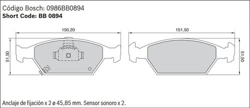 Pastillas Freno Delanteras Bosch Honda City - New Fit Foto 3