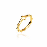 Anillo De Hombre Mujer Cruz Laminado En Oro 18k Religioso 