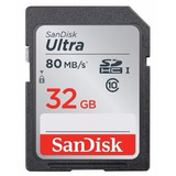 Sandisk Ultra 80mb/s 32gb Sdhc Card - Clase 10 - Fact A O B