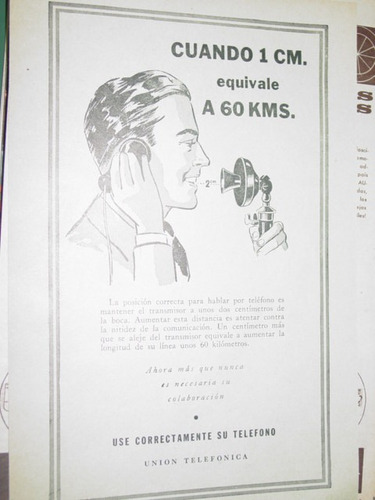 Publicidad Union Telefonica Argentina Telefonos Telefonia